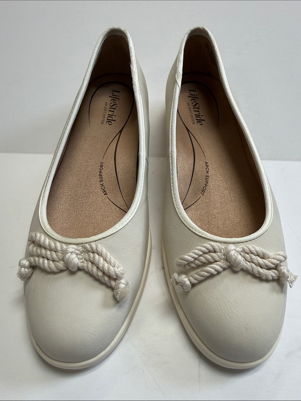 Life Stride Maura White Nubuck Slip-On Loafers